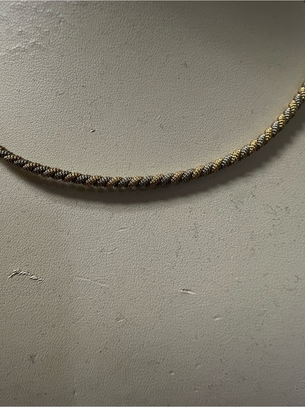 Gold-Tone Twisted Rope Necklace - Elegant Women’s Jewelry - Picture 2 of 2